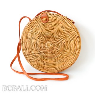 Handbag Circle Original Rattan Balinese Hand Woven